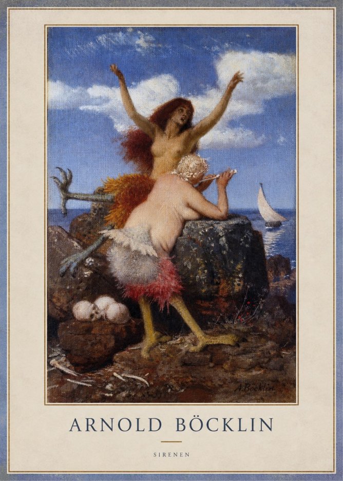 Arnold Böcklin Sirenen No1 - Póster
