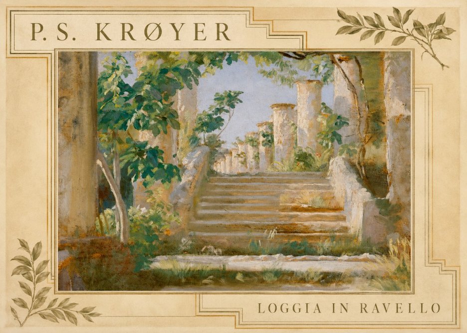 P.S. Krøyer Loggia in Ravello No3 - Póster