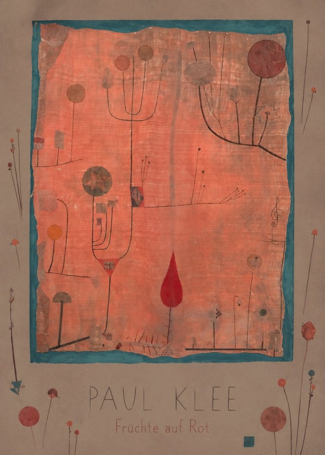 Paul Klee Früchte Auf Rot No3 - Póster