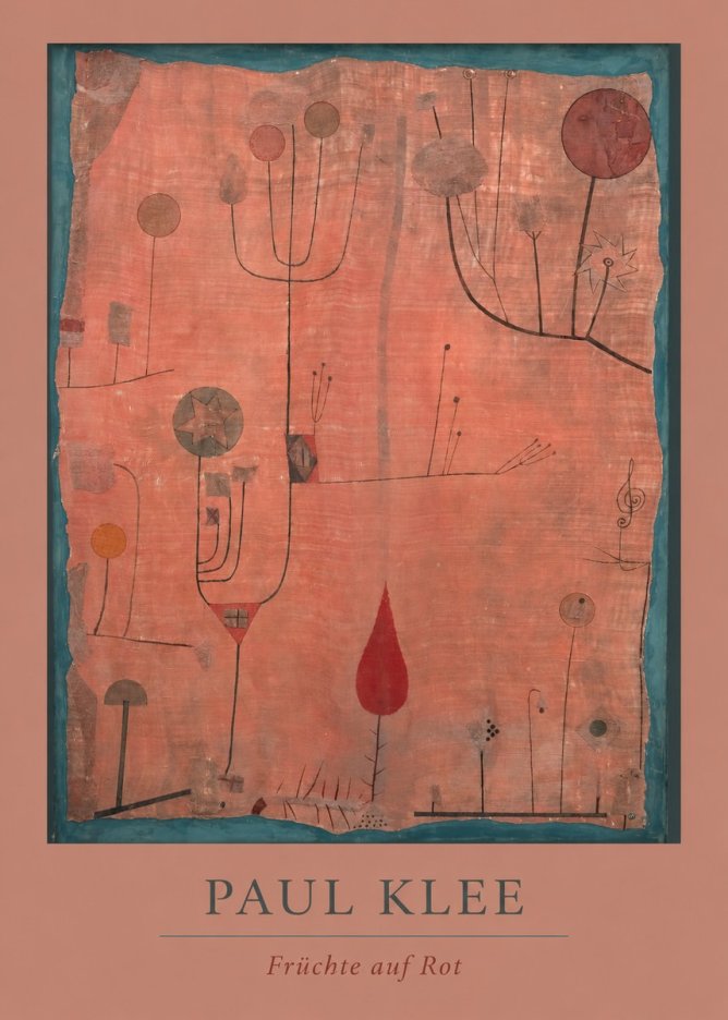 Paul Klee Früchte Auf Rot No4 - Póster
