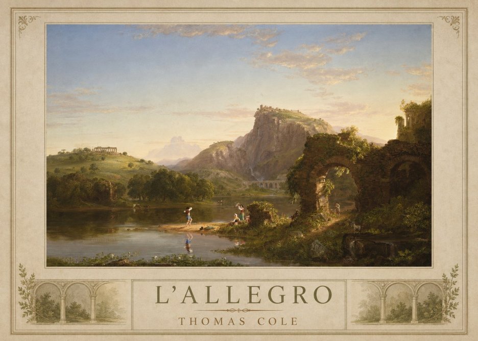 Thomas Cole L'allegro No1 - Póster