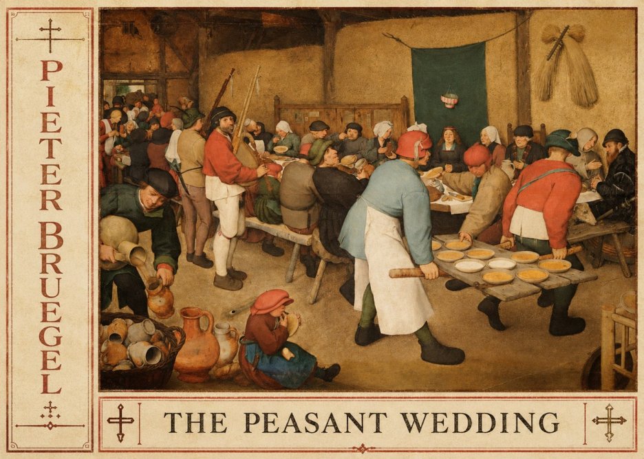 Pieter Bruegel The Peasant Wedding I No3 - Póster