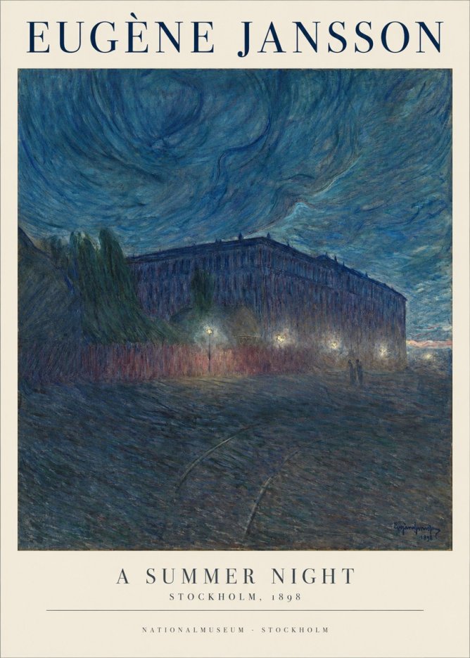 Eugène Jansson Night Effect No2 - Póster