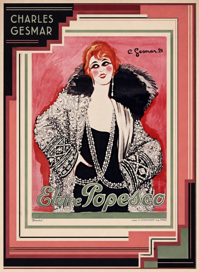 Charles Gesmar Elvire Popesco I No3 - Póster