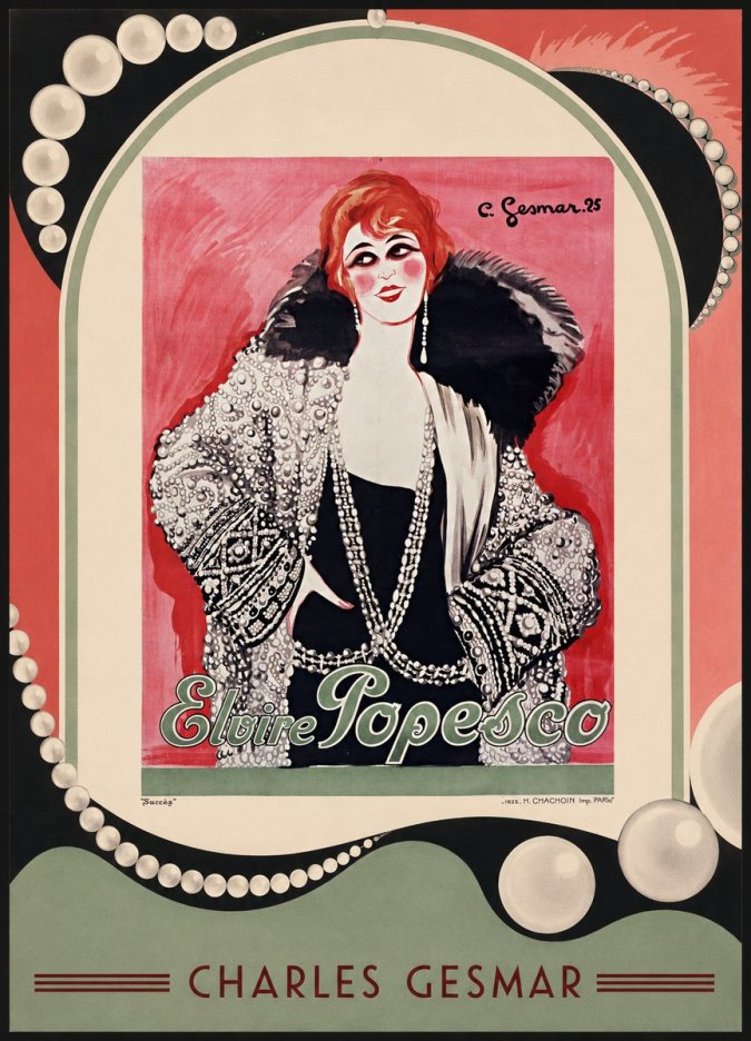Charles Gesmar Elvire Popesco I No6 - Póster
