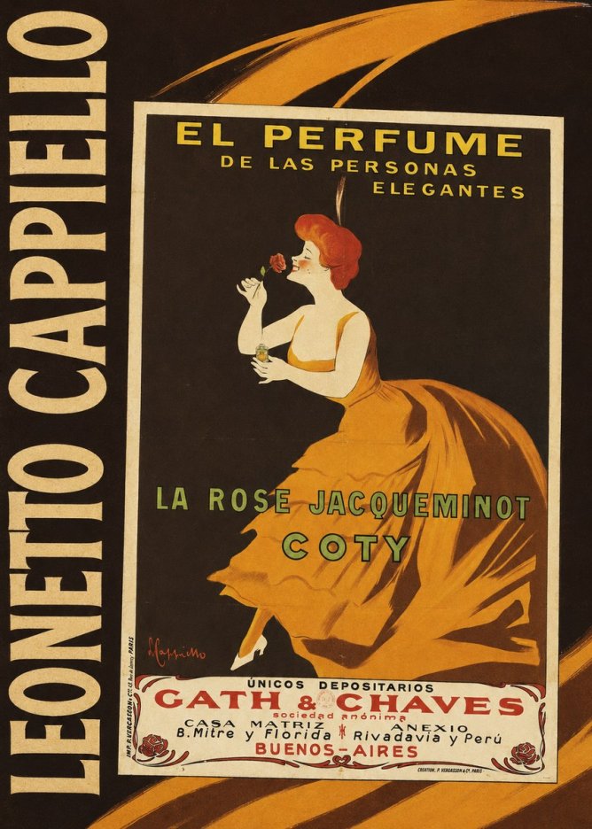 Leonetto Cappiello La Rose Jacqueminot Coty No4 - Póster