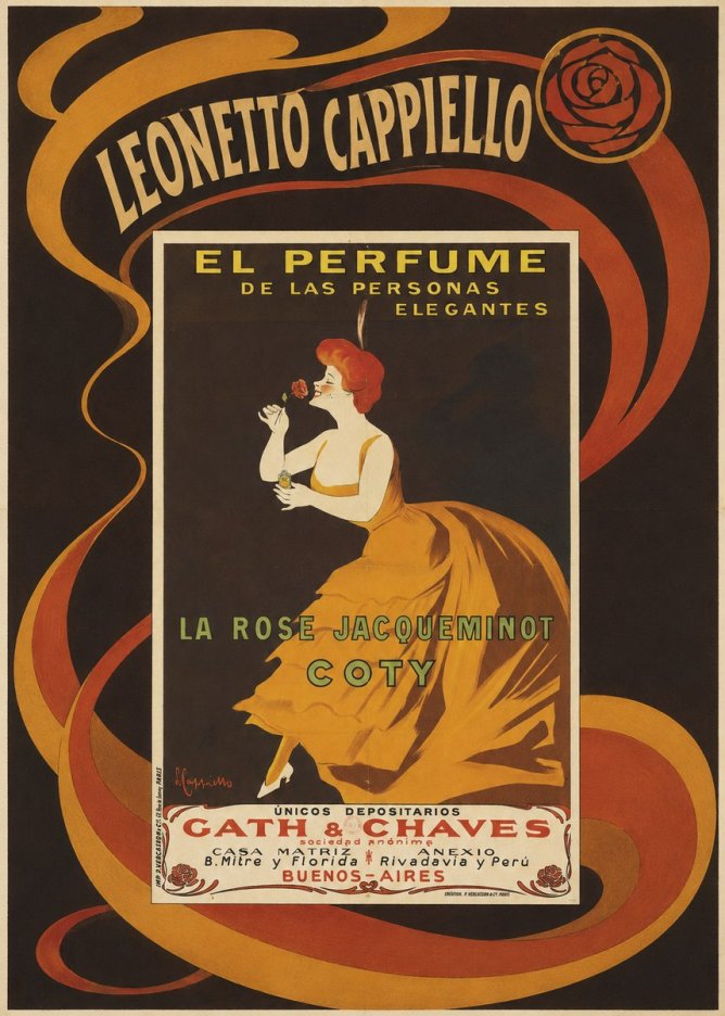 Leonetto Cappiello La Rose Jacqueminot Coty No5 - Póster
