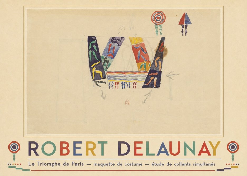 Robert Delaunay Le Triomphe De Paris — Maquette De Costume — Étude De Collants Simultanés No3 - Póster