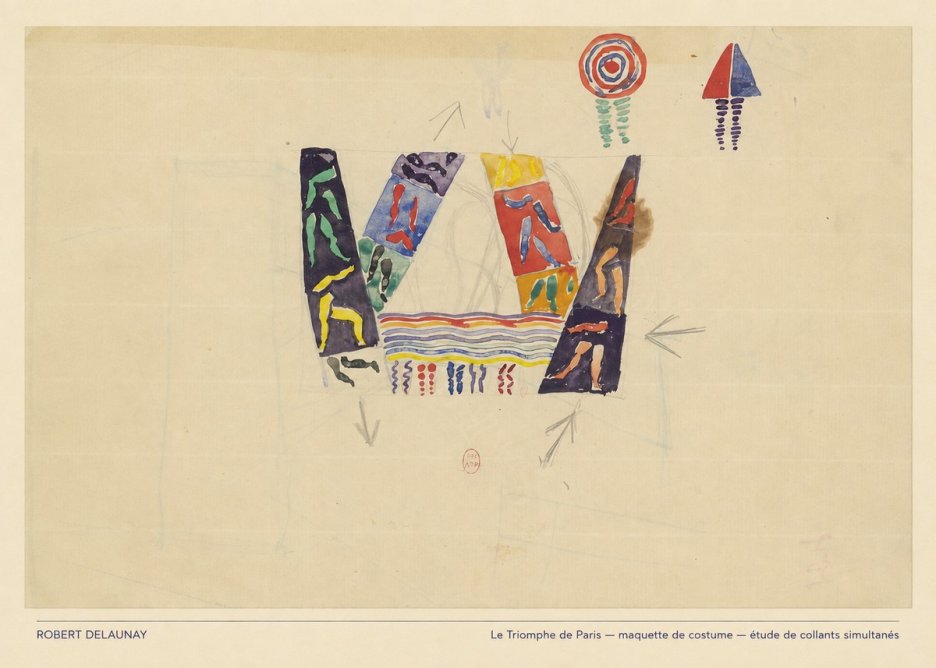 Robert Delaunay Le Triomphe De Paris — Maquette De Costume — Étude De Collants Simultanés No5 - Póster