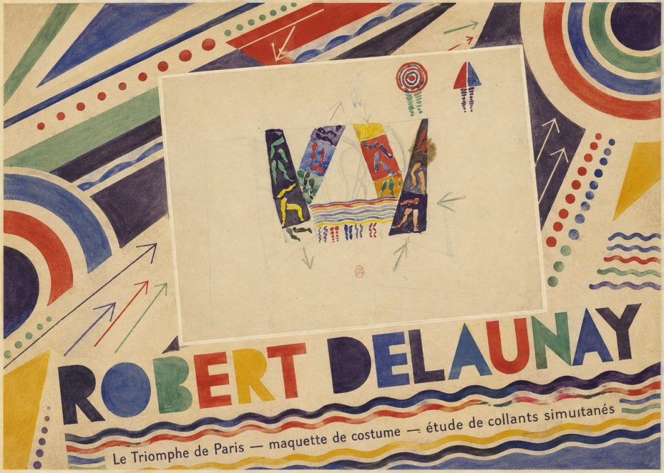 Robert Delaunay Le Triomphe De Paris — Maquette De Costume — Étude De Collants Simultanés No6 - Póster