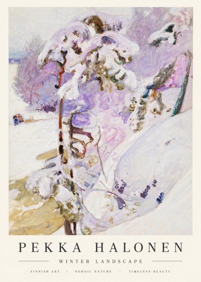 Pekka Halonen Winter Landscape No1 - Póster