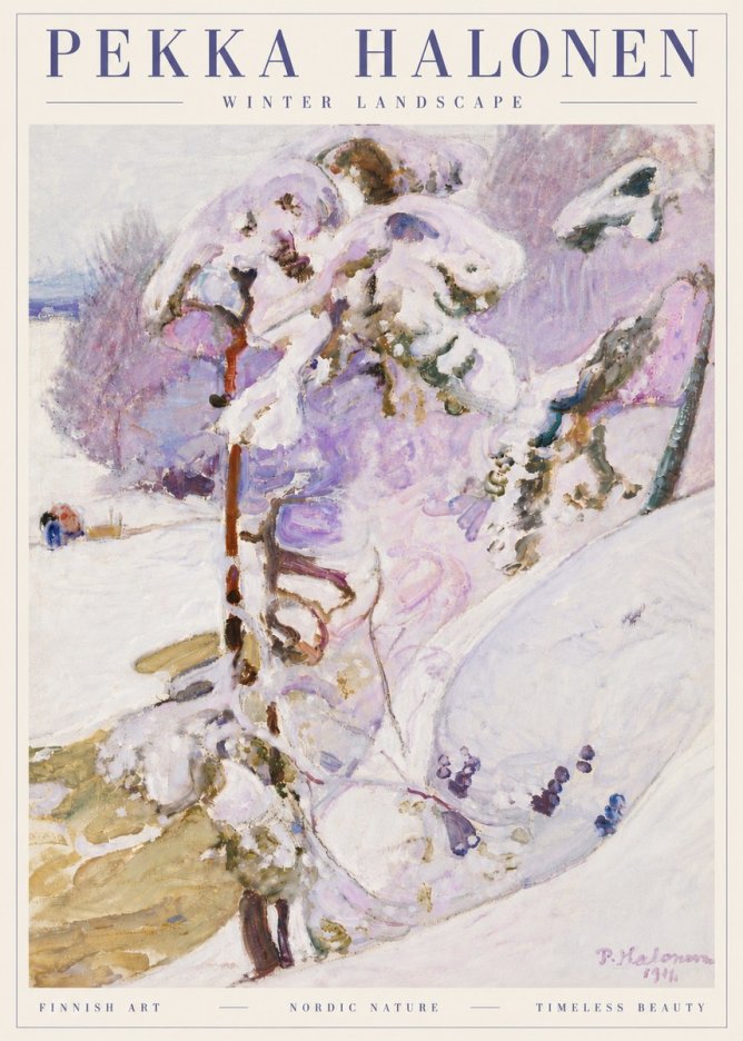 Pekka Halonen Winter Landscape No6 - Póster