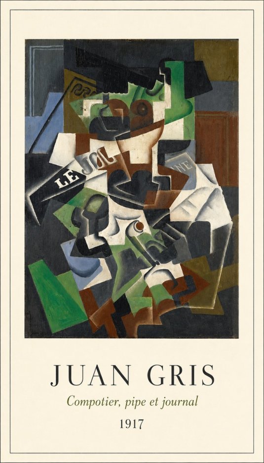Juan Gris Compotier, Pipe Et Journal No4 - Póster
