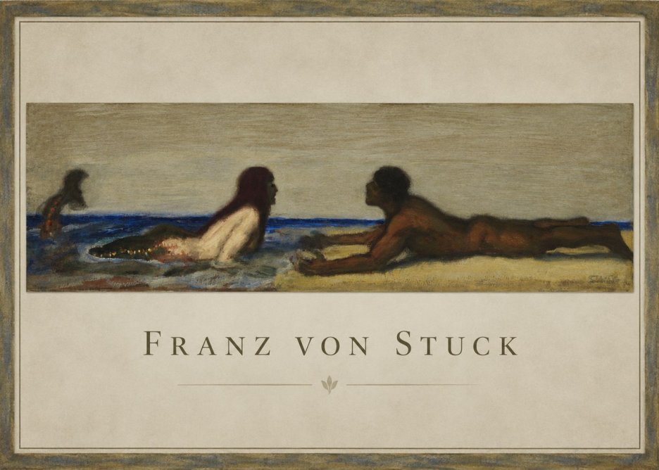 Franz von Stuck Mermaids No1 - Póster