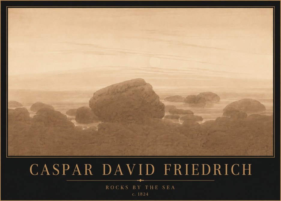 Caspar David Friedrich Rocks by the Sea No4 - Póster