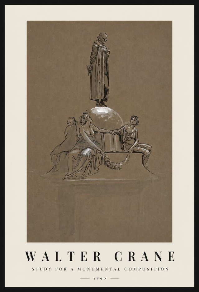 Walter Crane Study for a Monumental Composition No1 - Póster