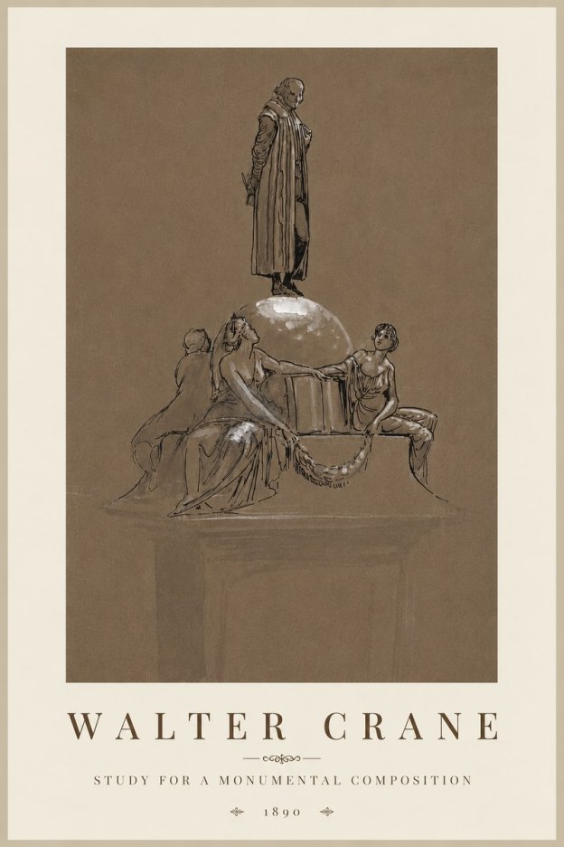 Walter Crane Study for a Monumental Composition No3 - Póster