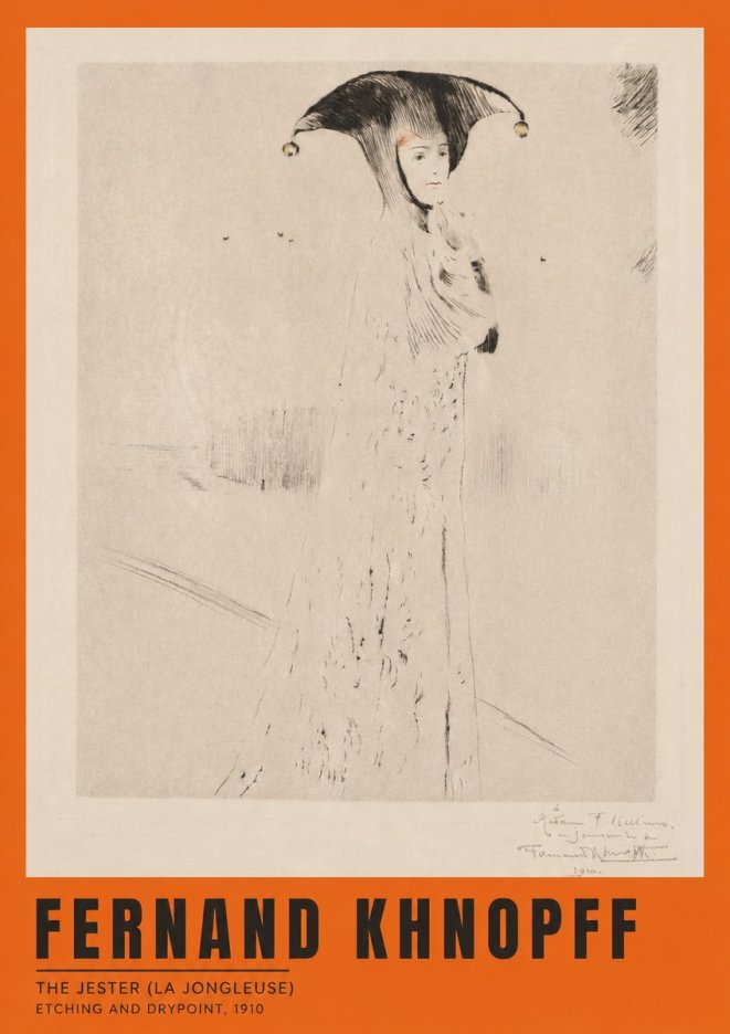 Fernand Khnopff The Jester (La Jongleuse) No2 - Póster