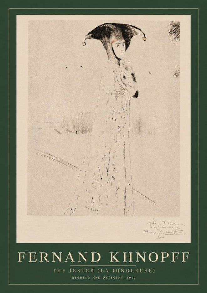 Fernand Khnopff The Jester (La Jongleuse) No3 - Póster
