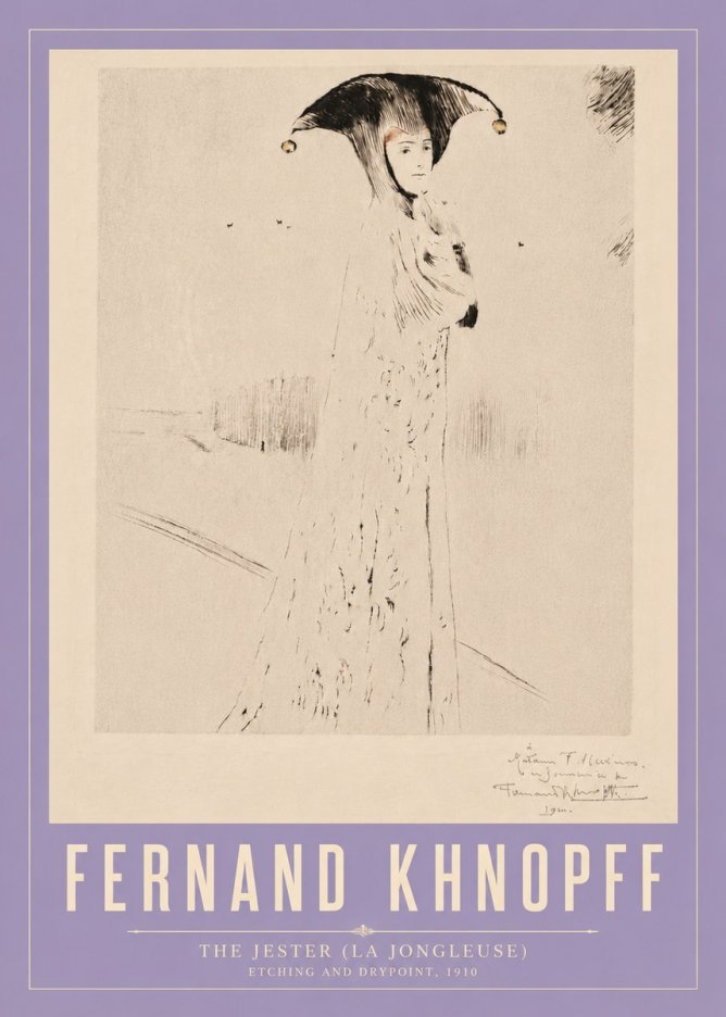 Fernand Khnopff The Jester (La Jongleuse) No4 - Póster