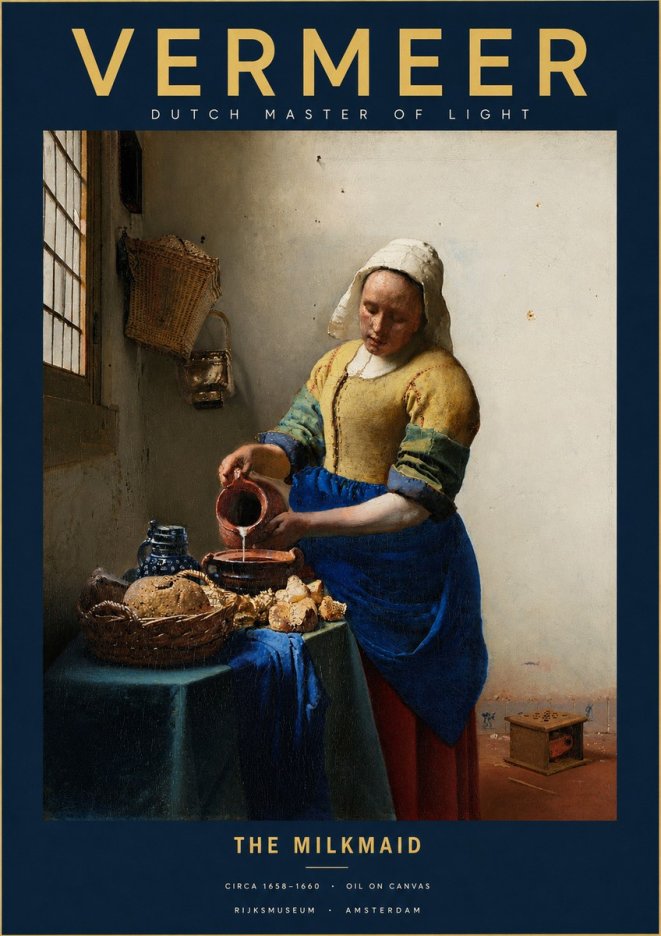 Vermeer The Milkmaid No2 - Póster