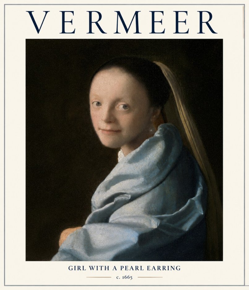 Vermeer Girl with a Pearl Earring I No1 - Póster