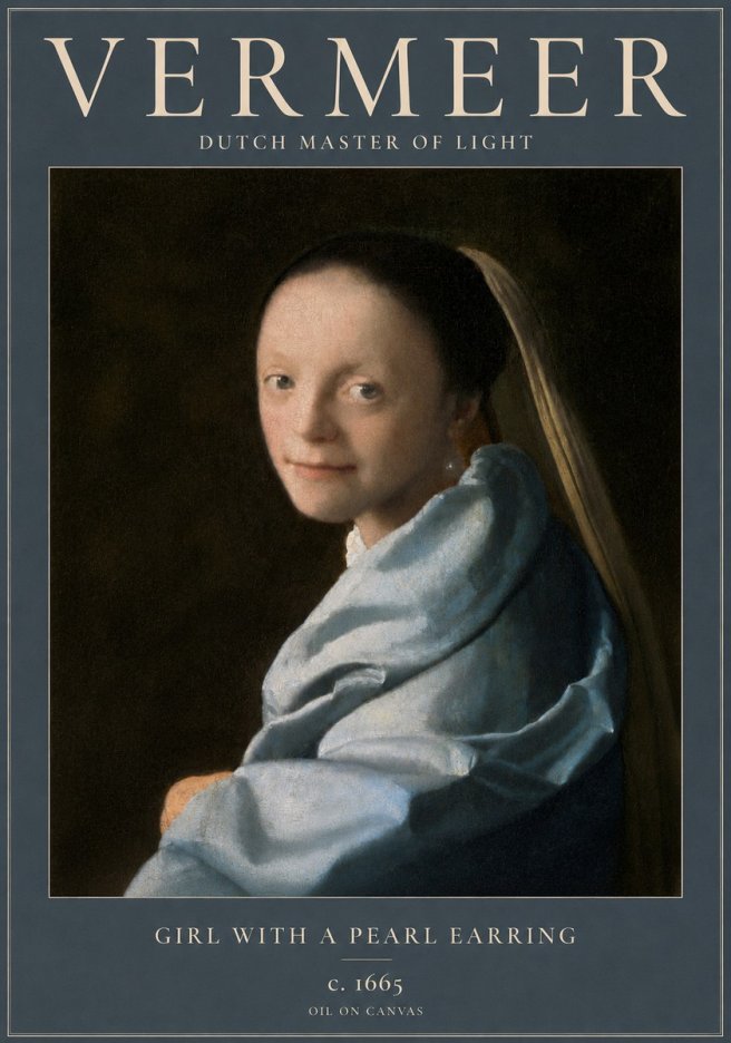 Vermeer Girl with a Pearl Earring I No3 - Póster