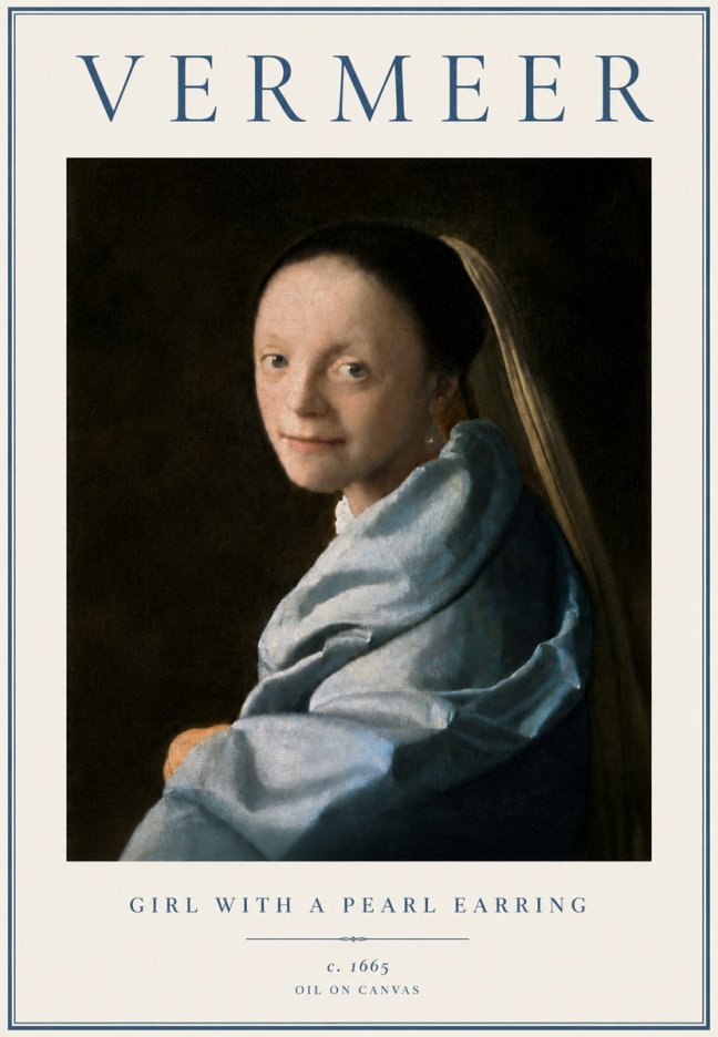 Vermeer Girl with a Pearl Earring I No5 - Póster