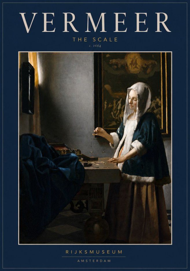 Vermeer The Scale No3 - Póster