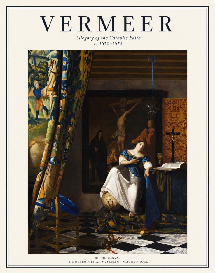 Vermeer Allegory of the Catholic Faith No1 - Póster