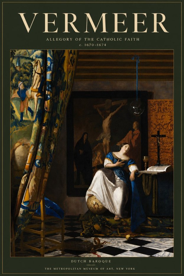 Vermeer Allegory of the Catholic Faith No6 - Póster