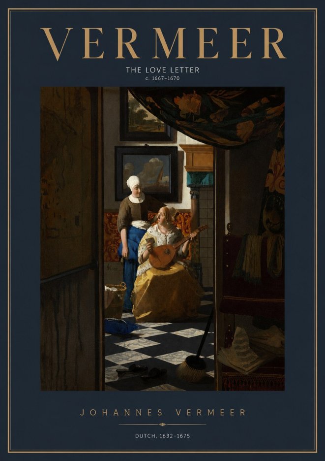 Vermeer The Love Letter No2 - Póster