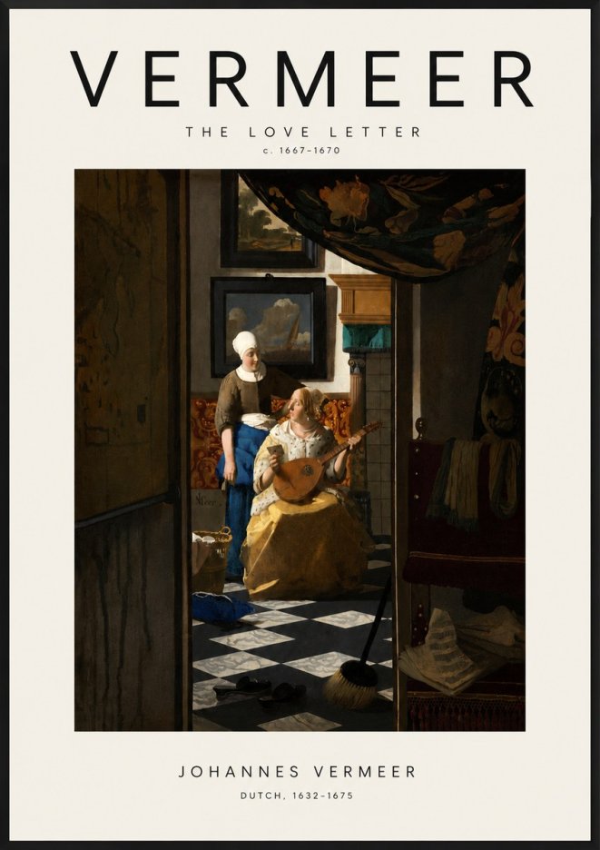 Vermeer The Love Letter No3 - Póster