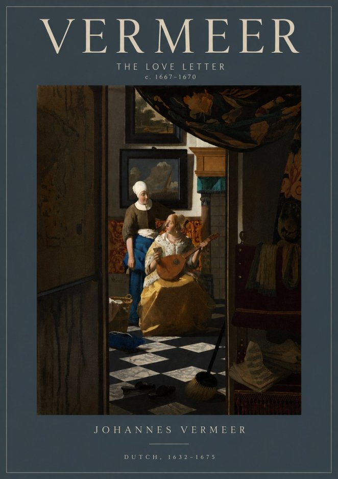 Vermeer The Love Letter No6 - Póster