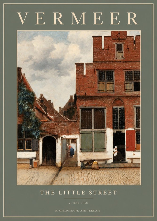 Vermeer The Little Street No2 - Póster
