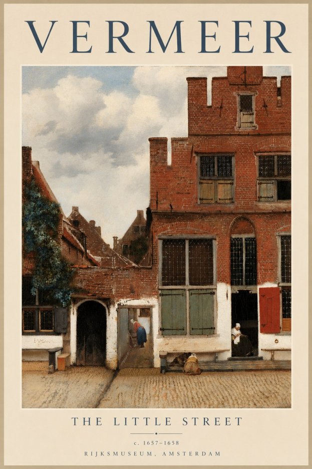 Vermeer The Little Street No5 - Póster