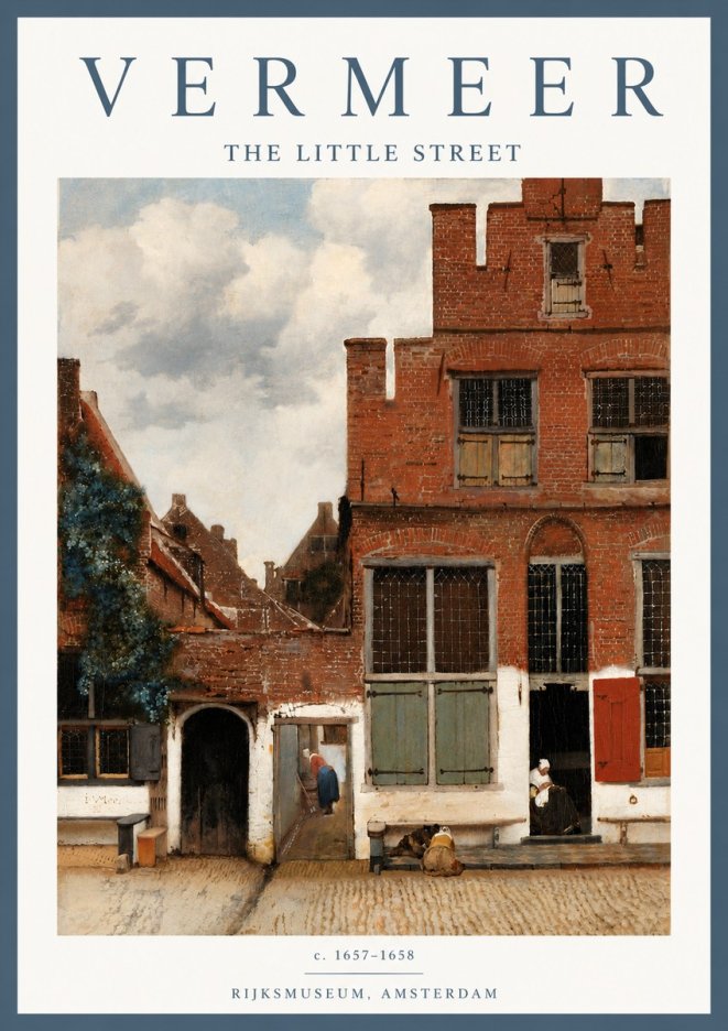 Vermeer The Little Street No6 - Póster