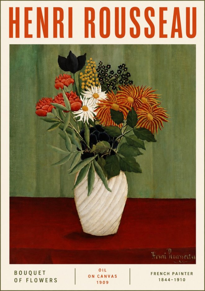Rousseau Bouquet of Flowers No4 - Póster