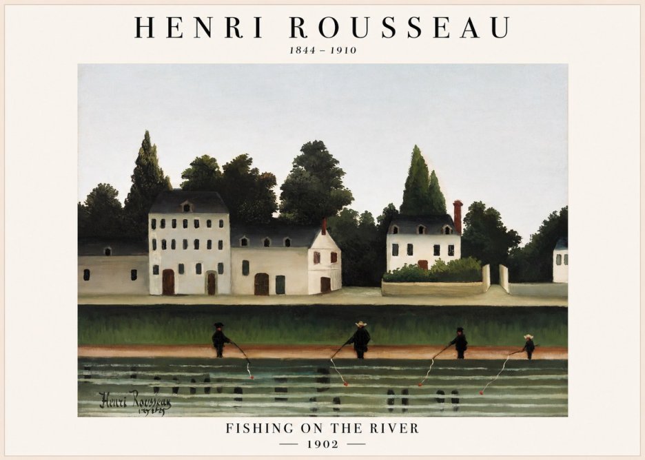 Rousseau Fishing on the River No1 - Póster