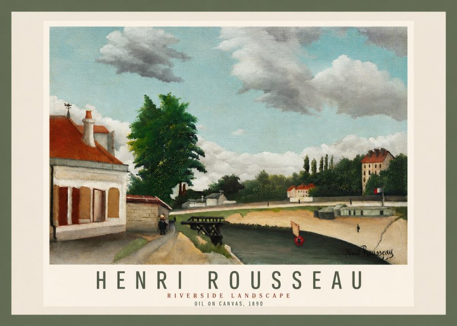 Rousseau Riverside Landscape No4 - Póster