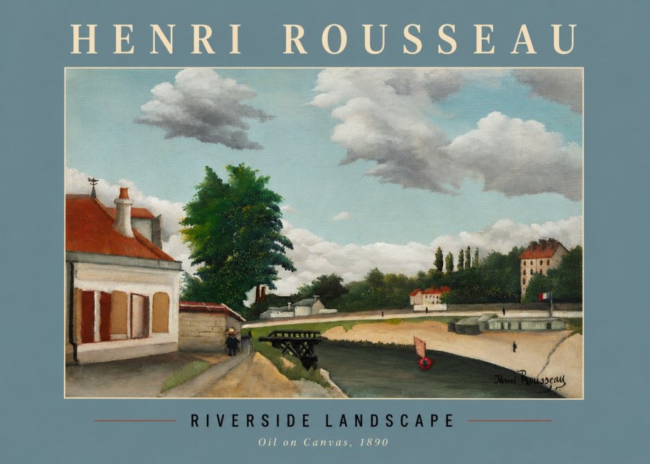 Rousseau Riverside Landscape No6 - Póster