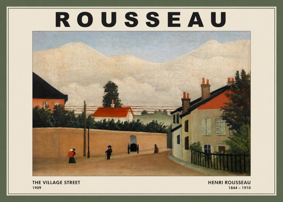 Rousseau The Village Street No2 - Póster