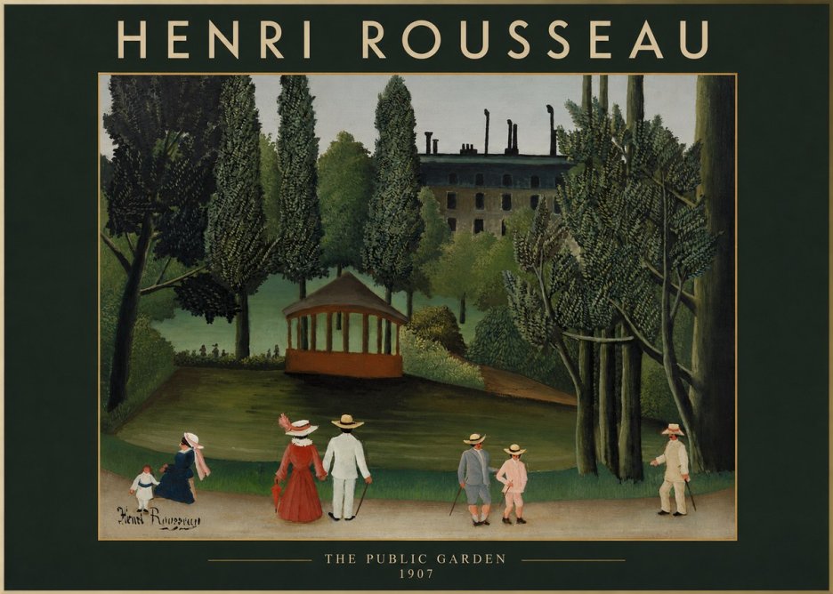 Rousseau The Public Garden No2 - Póster