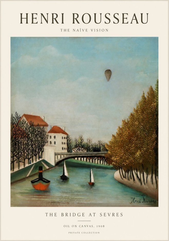 Rousseau The Bridge at Sevres No1 - Póster