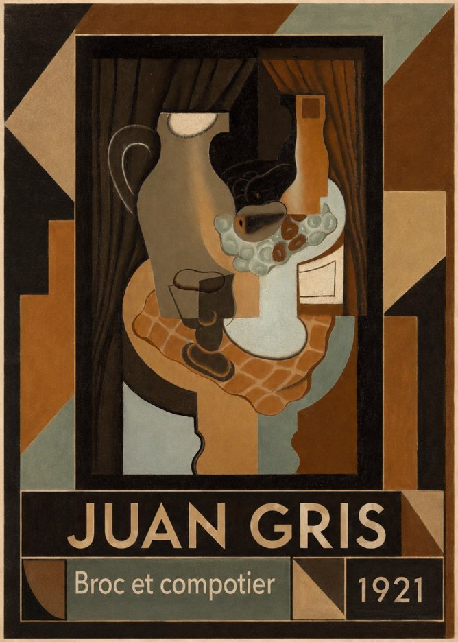 Juan Gris Broc Et Compotier No1 - Póster