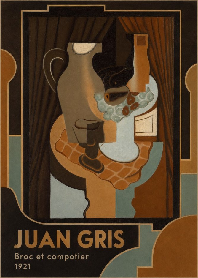 Juan Gris Broc Et Compotier No4 - Póster