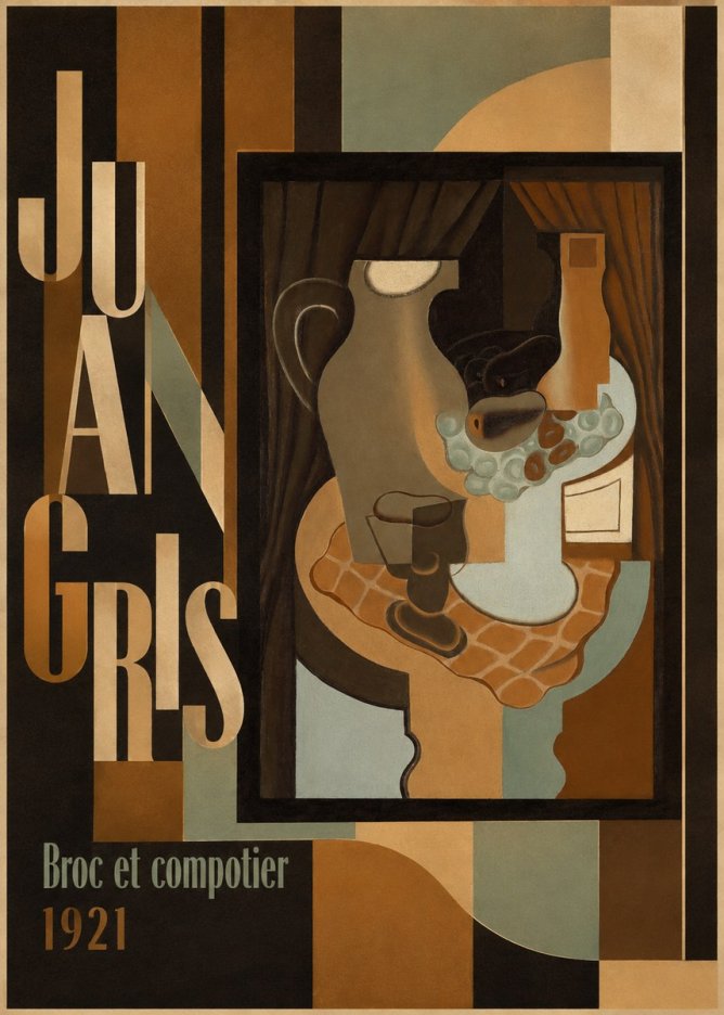 Juan Gris Broc Et Compotier No5 - Póster