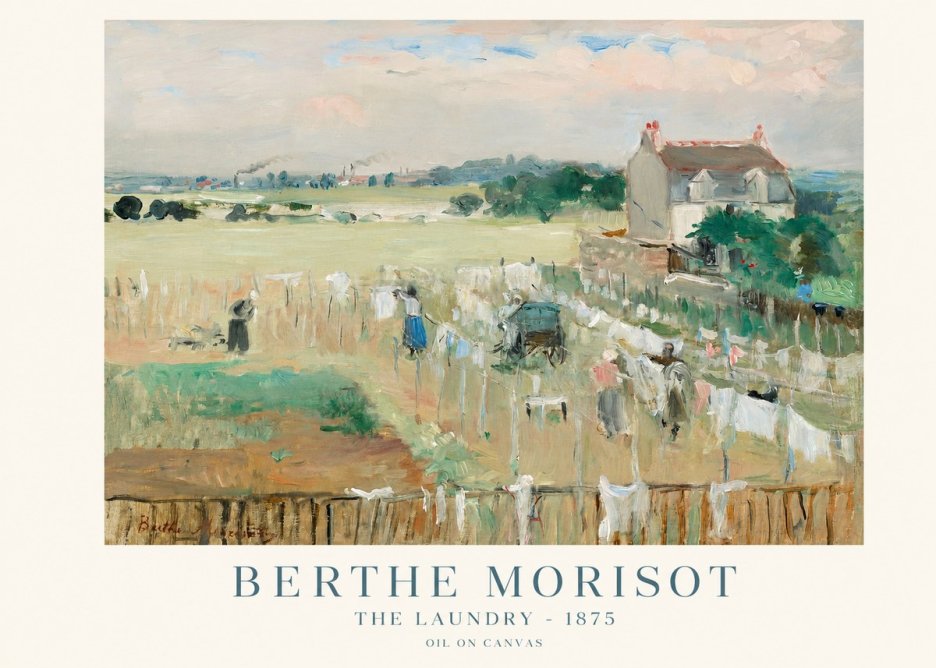 Berthe Morisot The Laundry - 1875 No1 - Póster
