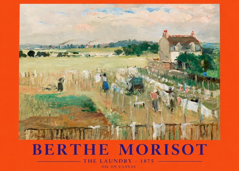 Berthe Morisot The Laundry - 1875 No3 - Póster