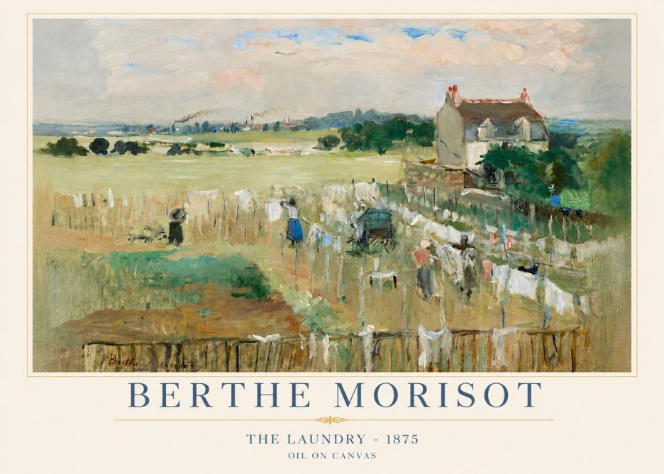 Berthe Morisot The Laundry - 1875 No4 - Póster